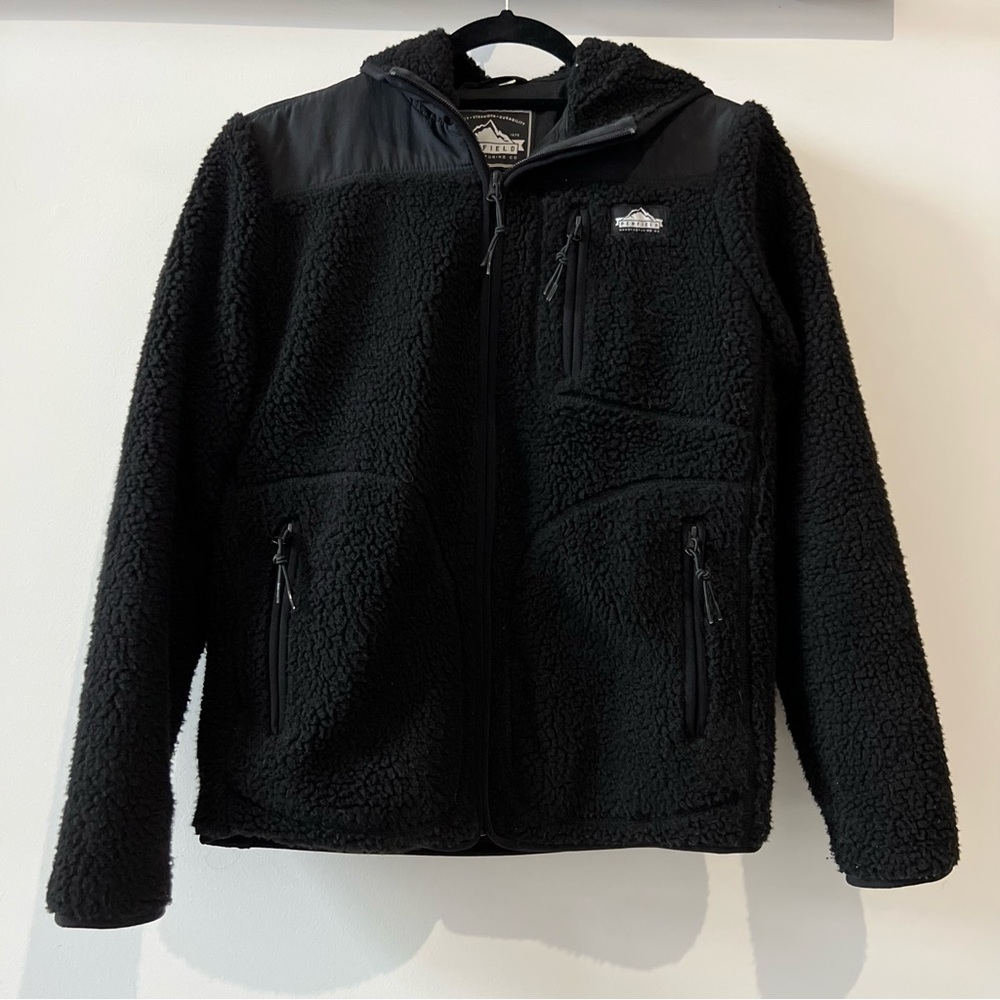 Penfield Women’s Sherpa Fleece Hoodie Jacket Black